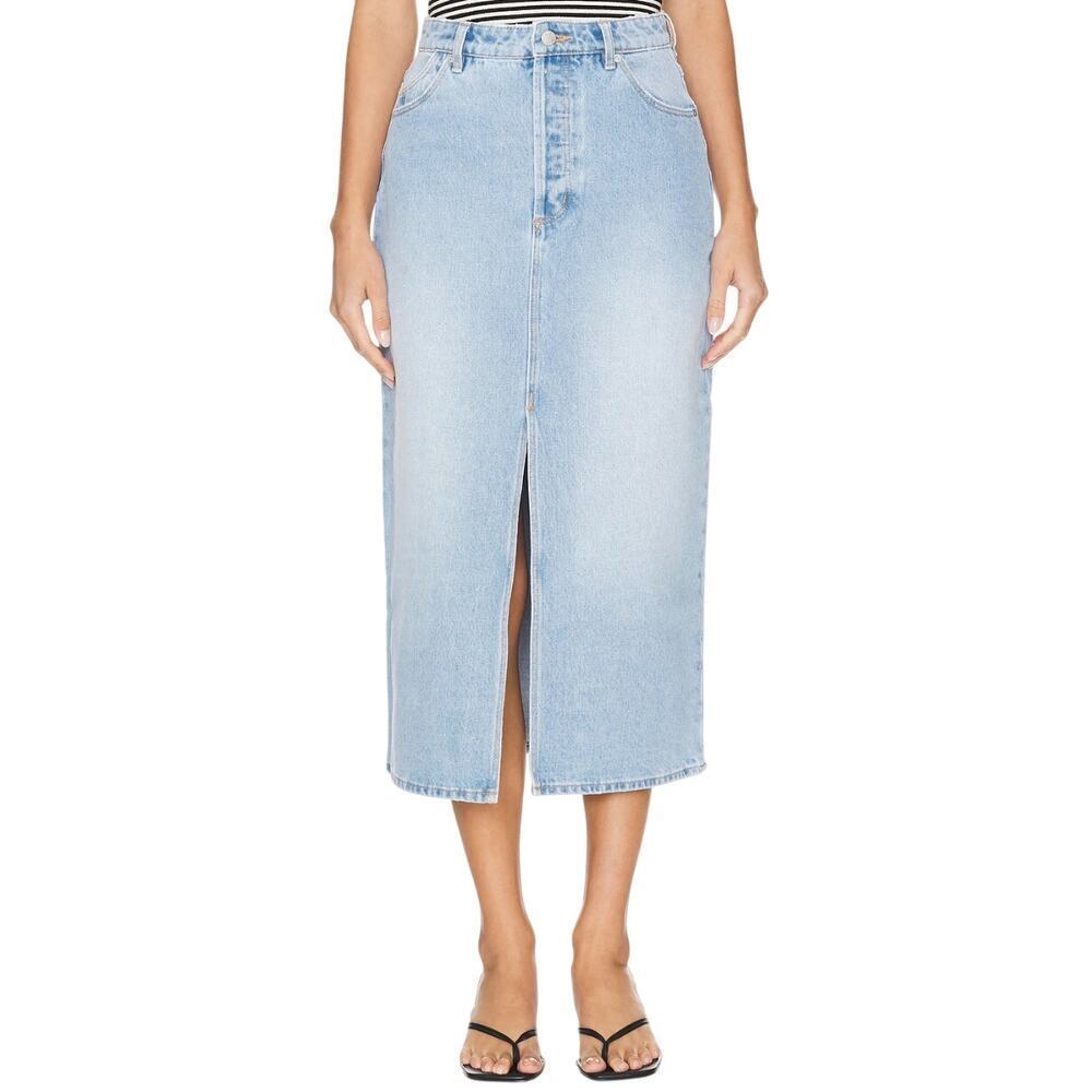 Rolla's Chicago Midi Jean Skirt In Old Stone, Size 24